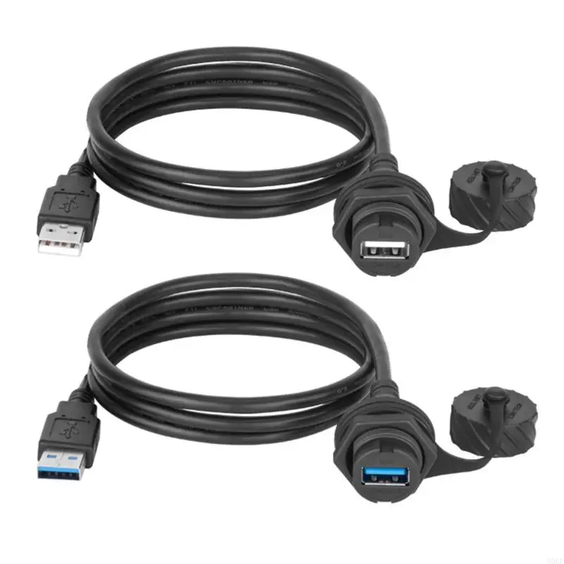 

900F USB 2.0 Socket Male to Female Extension Cable IP67 Waterproof Panel Mount Connector Cord