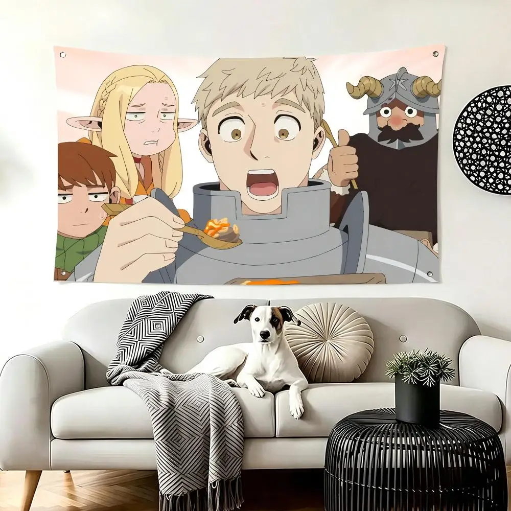 Fantasy Manga D-Delicious in Dungeon Flags  For Living Room Home Dorm Decor Wall Outdoor Camping Party Banner Gifts