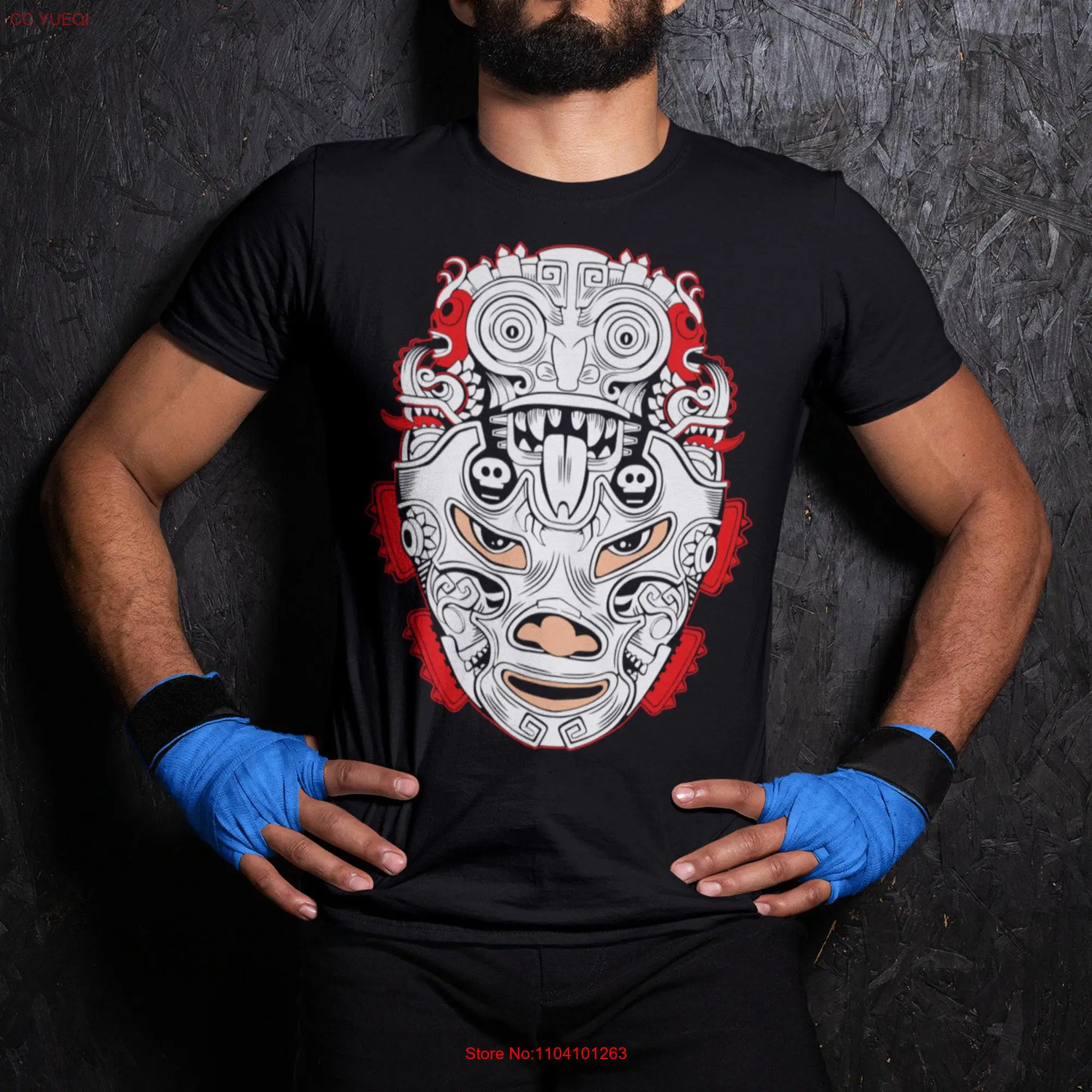 Lucha libre mask mexican wrestler artesania mexicana clothing T Shirt long distance boyfriend gift long or short sleeves