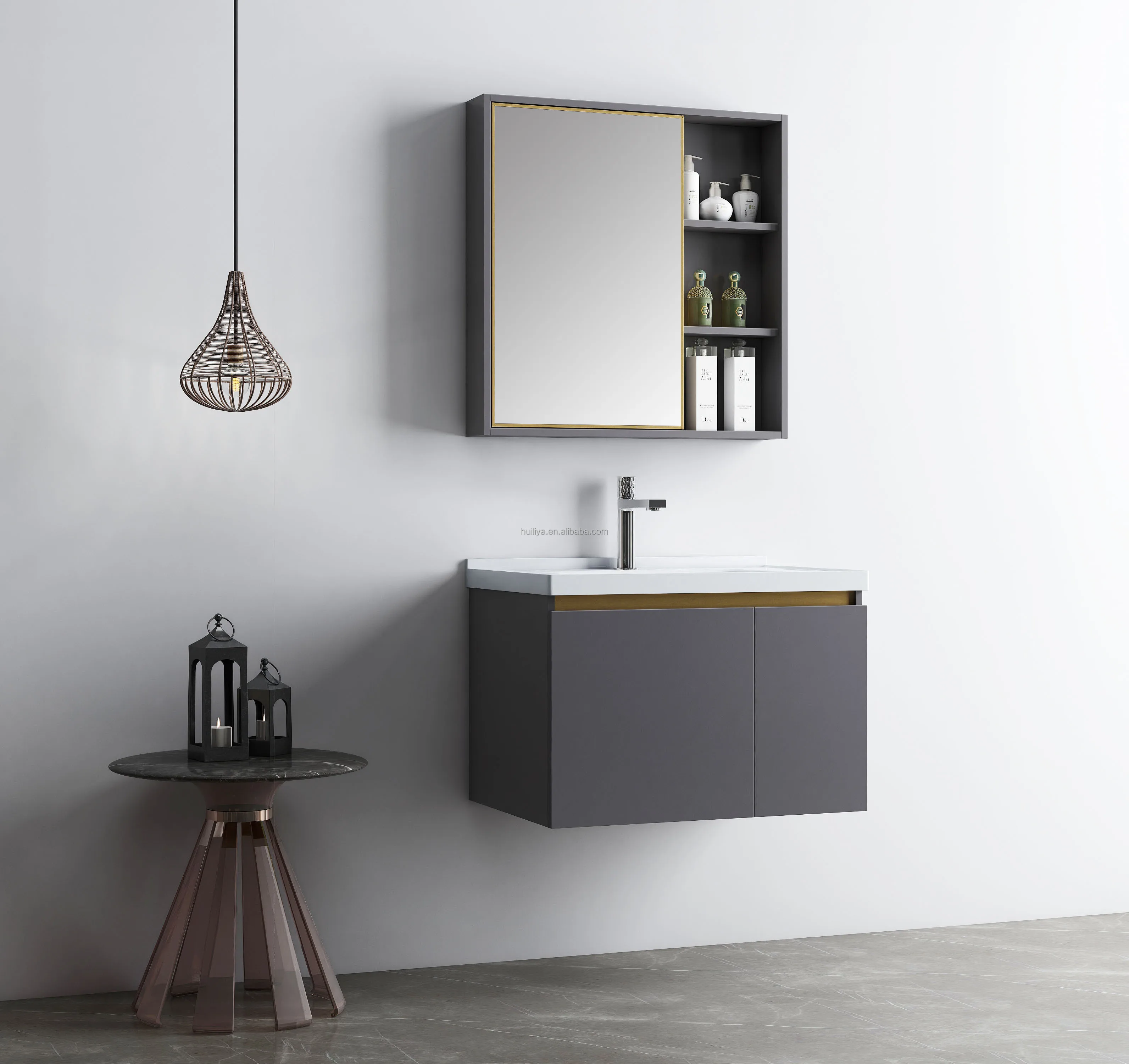 Modern Toilet Bathroom Vanity Cabinets Single Sink Vanity Cabinet With Mirror