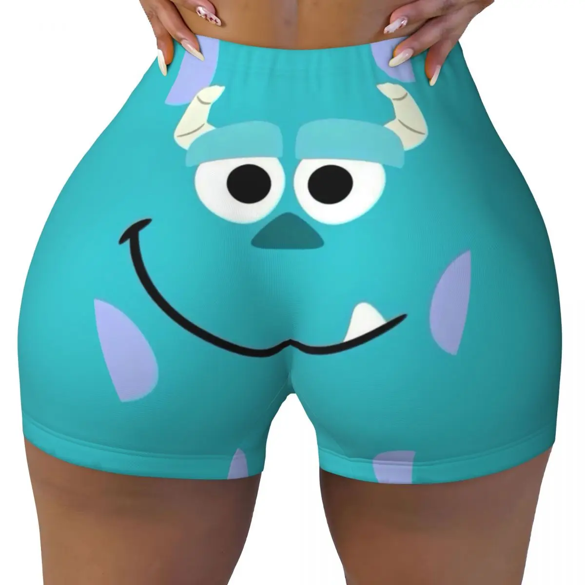 

Custom Monsters University Cartoon Workout Volleyball Biker Shorts for Women Gym Yoga Shorts