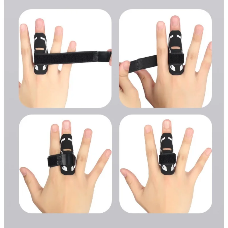 2pcs Basketball Compression Finger Guard Protector Secure Ball Game Volleyball Bandage Velcro Strap Protect Joints Breathable CN