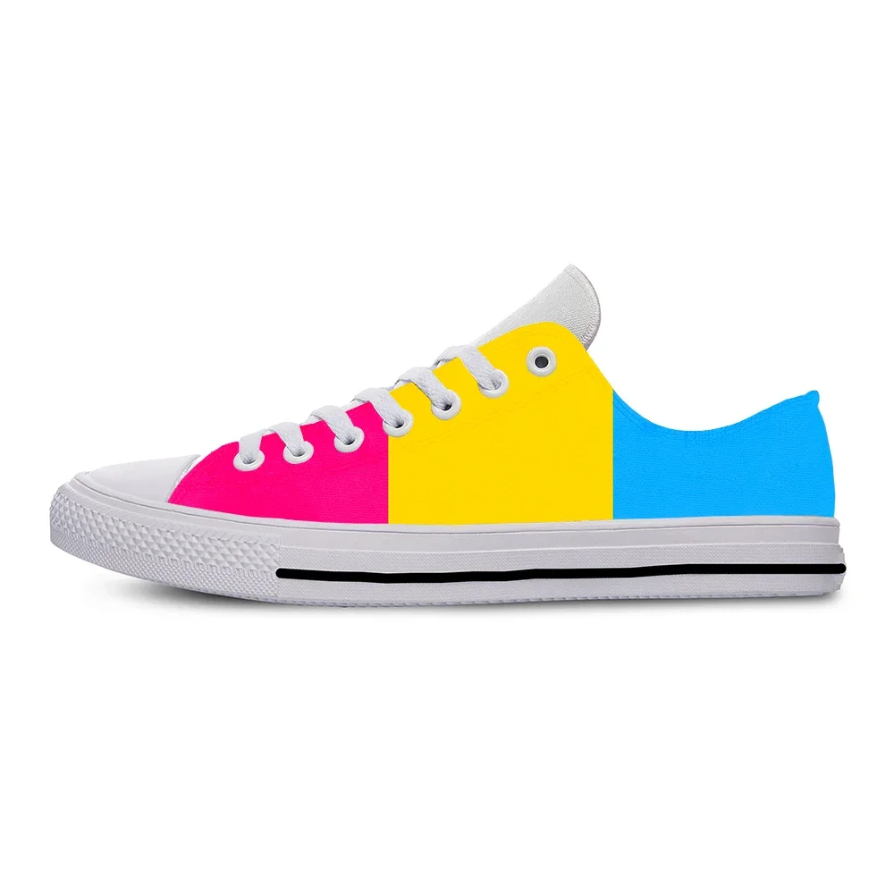 

Hot Cool Pansexuality Gay Pride Flag Fashion Novelty Casual Shoes Lightweight Men Women Sneakers Low Top Classic Board Shoes