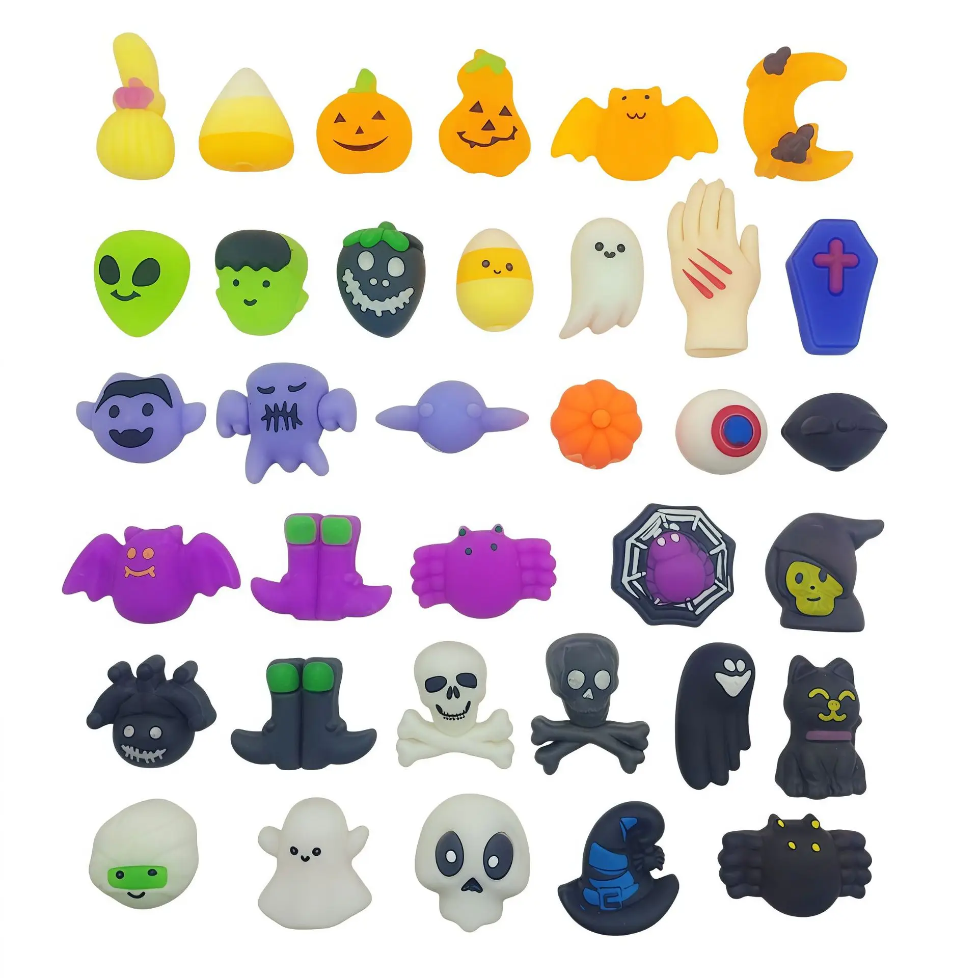 Halloween Squishy Toys 10/20 PCS for Men Women Ghost Cat Pumpkin Mochi Squishies Stress Relief Anxiety Calming Toy Party Favors