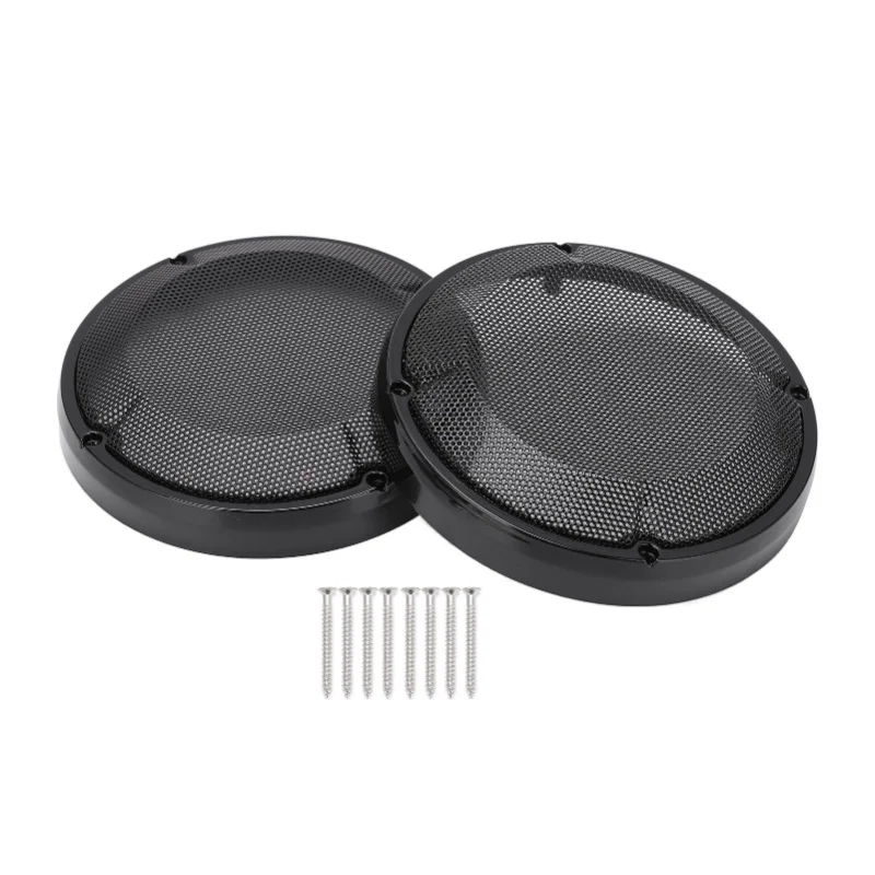 

Motorcycle Speaker Mesh Cover Grille Saddlebag Lid Motors Audio Accessory Replacement For Touring Glide 1983-2020Glossy Black