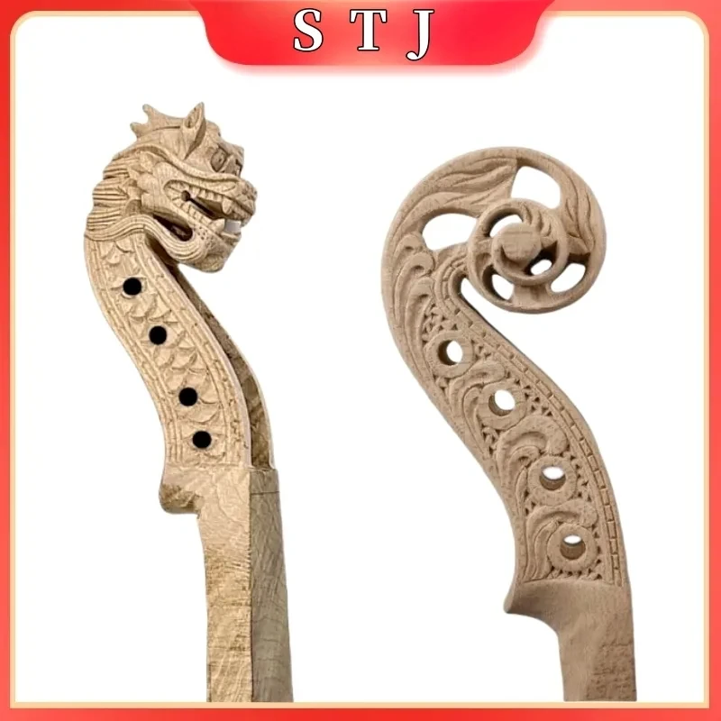 

1pcs Hand-Carved Maple 4/4 Violin Neck Fiddler head Violin Parts Accessories