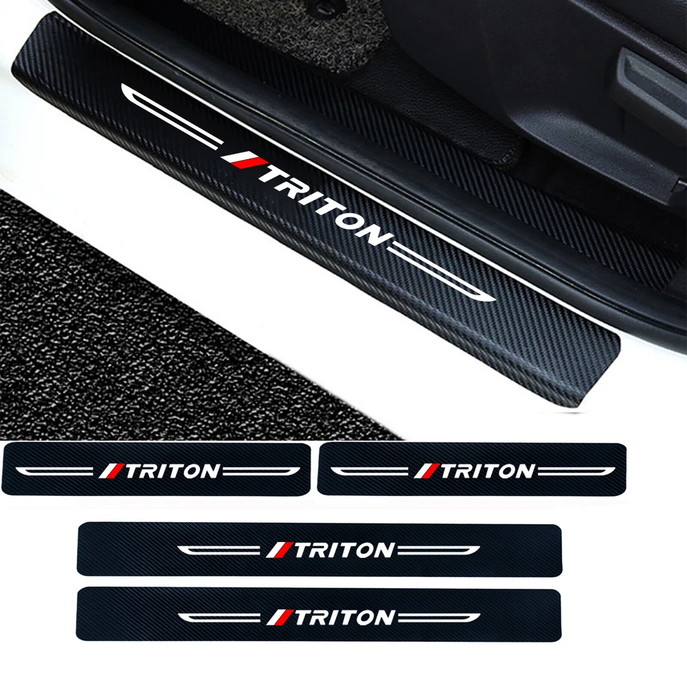 

For Mitsubishi Triton Car Door Sill Threshold Scuff Plate Universal Anti Scratch Accessories Trim Pedal Strip Protector Stickers