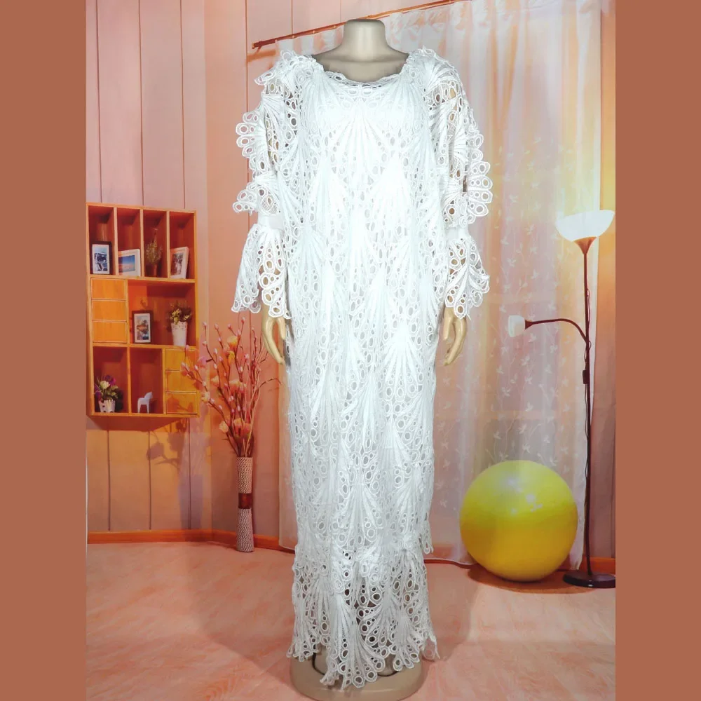 Dashiki Lace African Dress for Women Super Size Traditional Boubou Robe Long Africaine Clothes Moroccan Kaftan Dubai Abaya Gown