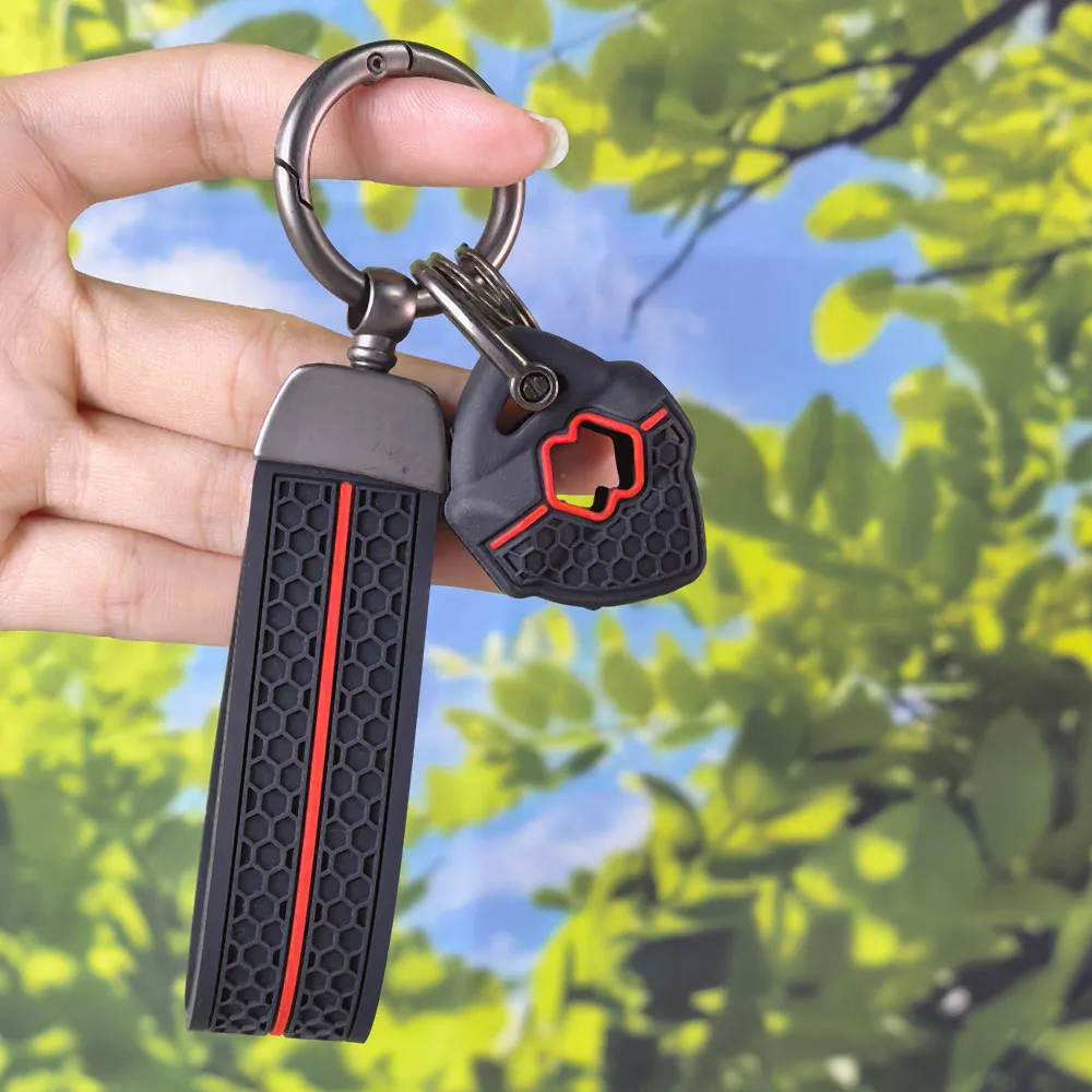 Anti-Slip Textured Key Sleeve With Keychain For Suzuki Vstrom 650 1000 1050 1050XT DL650 DL1000 Vstrom650 Vstrom1000 Vstrom1050