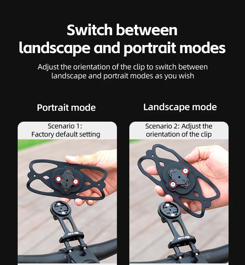 GUB P13 Handy-Fahrradhalterung, sichere Silikon-Halterung für Computer und Smartphone, kompatibel mit Garmin, Bryton, Wahoo – Detail 5