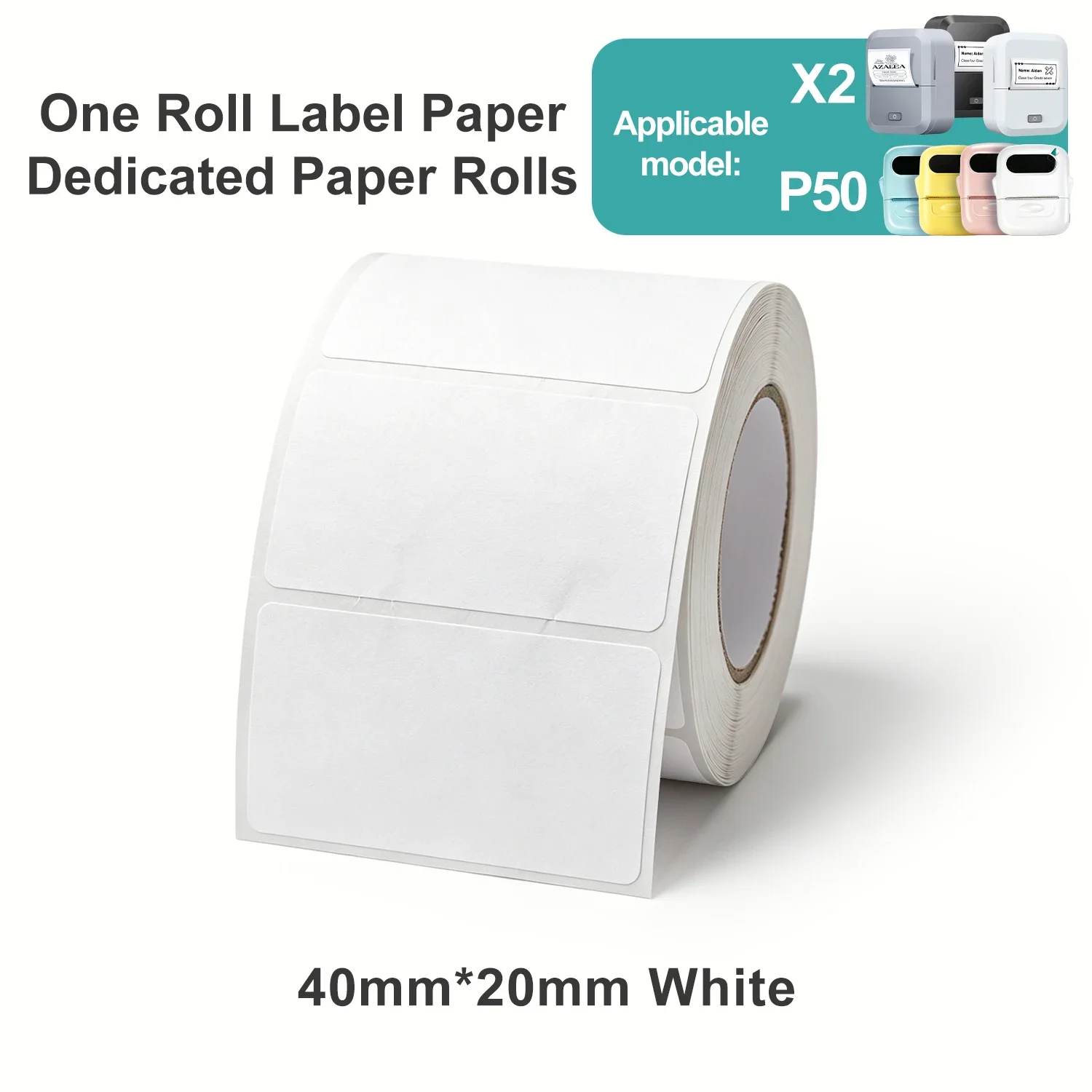 Weiße/farbige/transparente Thermoetiketten, Aufkleber, selbstklebende Papierrollen-Druckeretiketten für den tragbaren Drucker MARKLIFE X2