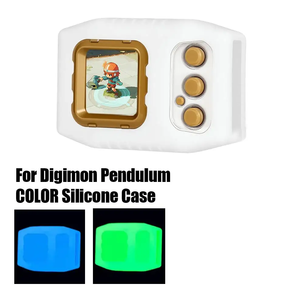 Glow-in-the-Dark Silicone Protective Case for Digimon Pendulum COLOR Shockproof Anti-Scratch Cover with Luminous Design