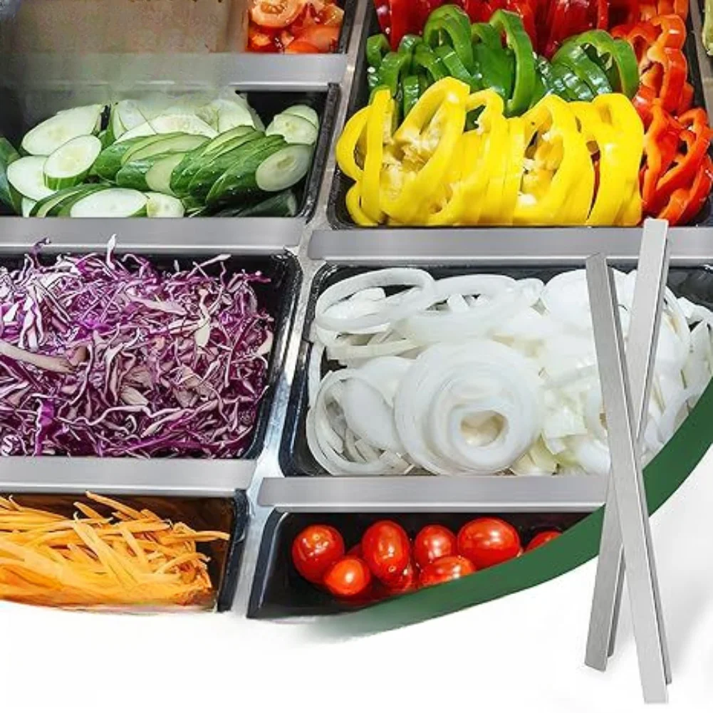 8pcs Kitchen Tools Transfer Lever Adapter Bar Set  8 For Durable Dividers For Food Service Stainless Steel 12inch For Constant