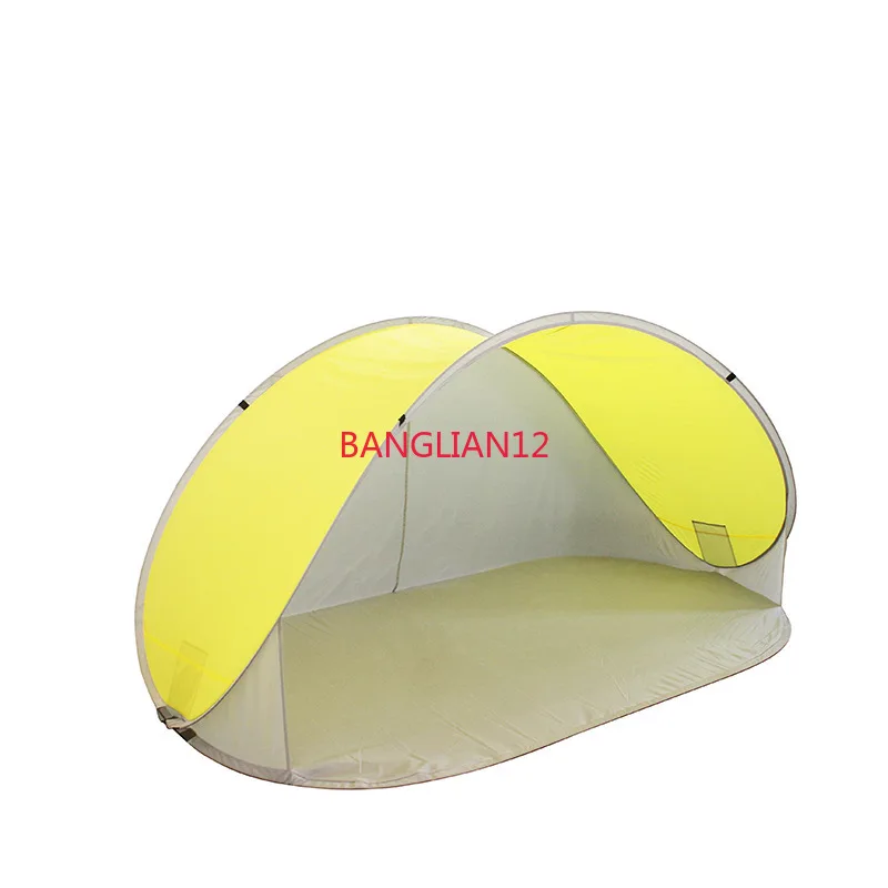 Automatic pop-up eight-character beach tent awning glass fiber beach awning