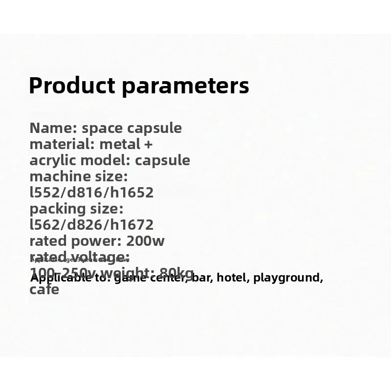 Coin-operated space capsule Twisted egg capsule machine