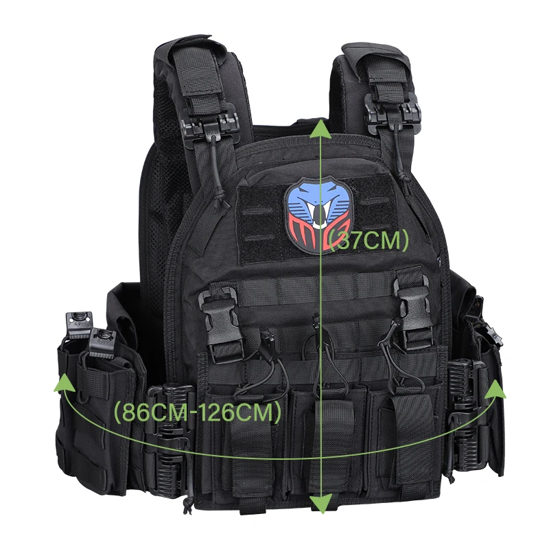 MGFLASHFORCE Tactical Vest Quick Release Molle Plate Carrier Airsoft Hunting Combat Vest for Men