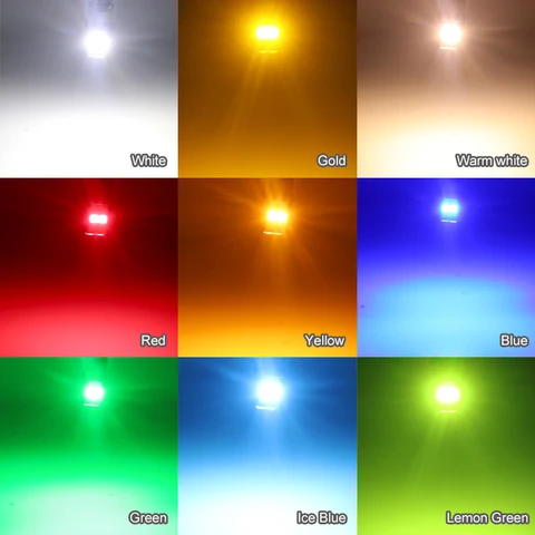 10x LED лампа T10 W5W 3030 для автомобилей, теплый белый/ледяной синий — фото товара