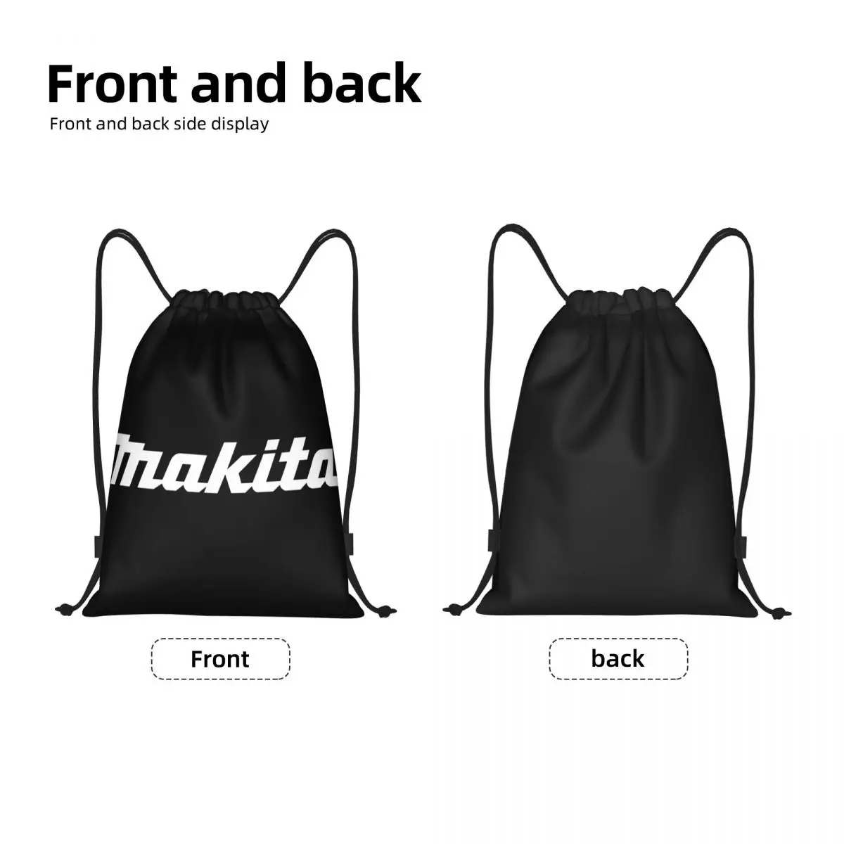 Custom Makitaes Drawstring Bags Women Men Lightweight Sports Gym Storage Backpack