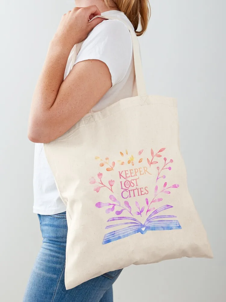 Keeper of the Lost Cities Watercolor Bookish Design Tote Bag Cloth bags Women's shopper canvas tote shopping bag logo