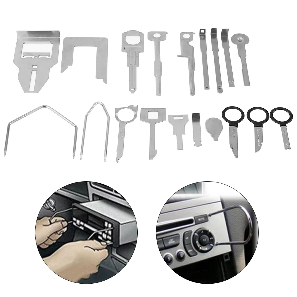 38Pcs/Set Car Radio Removal Tool Radio Release Removal Install Repair Tool Accessories Kits for Mercedes/BMW/Audi/Ford/Citroen