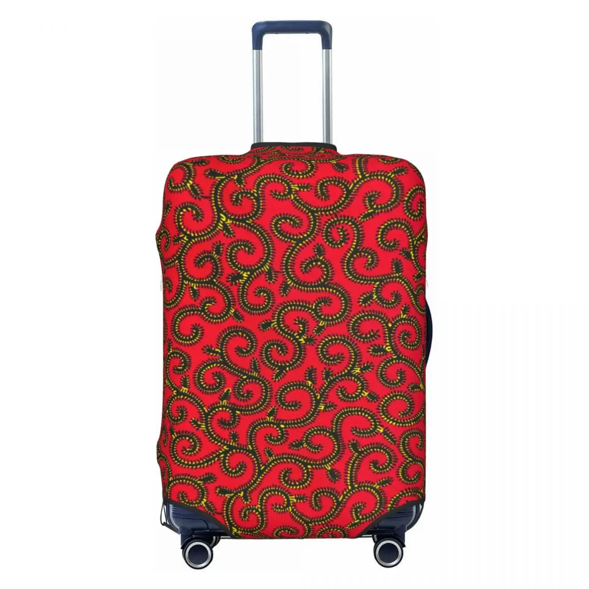 

Custom Geometric African Ethnic Tribal Ankara Pattern Luggage Cover Elastic Travel Suitcase Protective Covers Fits 18-32 Inch