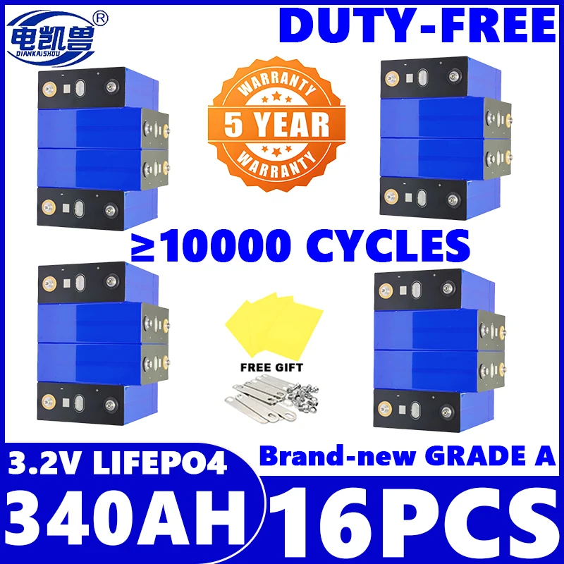 

16 шт. новый 3,2 В 320 Ач 280 Ач 340 Ач 200 Ач 120 Ач 32 Ач lifepo4 аккумулятор DIY 48 В лодка для хранения солнечной энергии бытовой аккумулятор беспошлинный