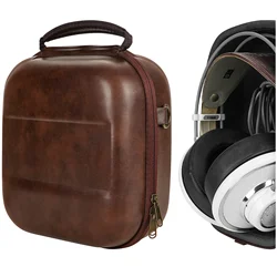 Geekria Headphone Case Compatible with AKG K340, K240, K242, K271, K272, K141 Headphones, Hard Shell Travel Carrying Bag (Brown)