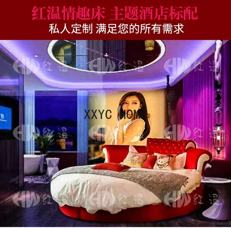 أثاث فندق بوتيك للإفطار، سرير مائي مستدير، سرير كهربائي، سرير مزدوج متعدد الوظائف، موضوع الزوجين