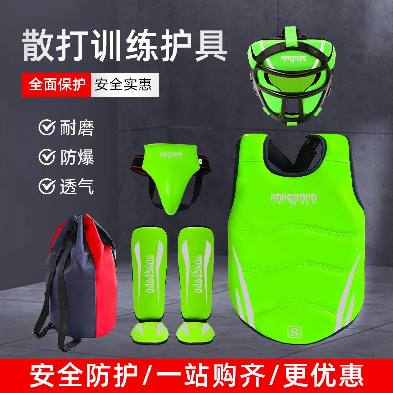 Sanda protective gear for adults, children, men and women, Muay Thai boxing training set