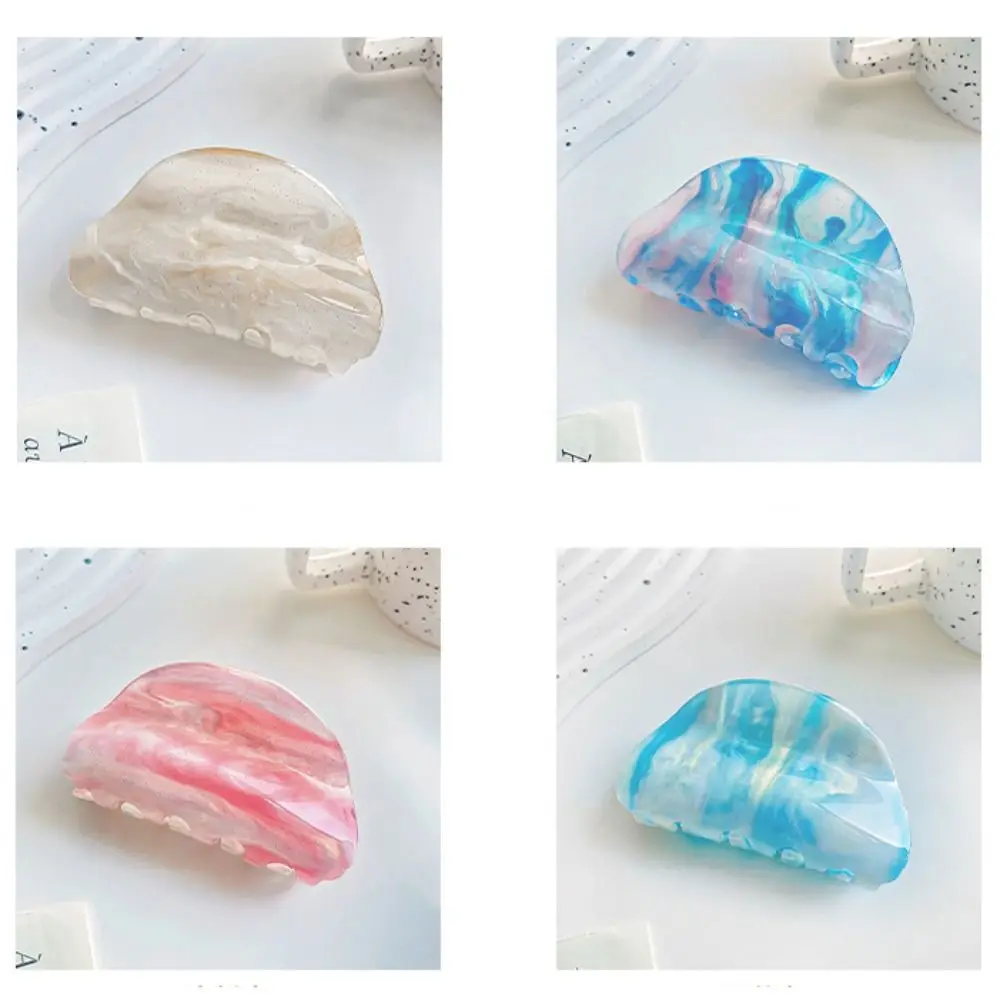 Candy Colored Hair Claw Clip Color Changing Discoloration in Sunlight Barrette Semicircle Hair Accessories Hair Clip Women