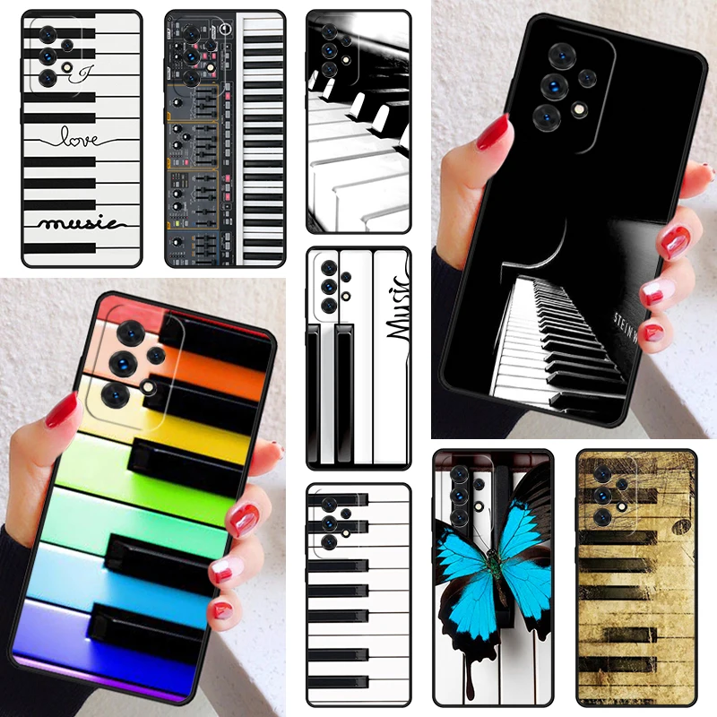 

Piano Keys Keyboard Design Style Case Cover For Samsung Galaxy A52 A72 A73 A20e A21S A50 A70 A11 A12 A42 A31 A40 A51 A71 A32 A80