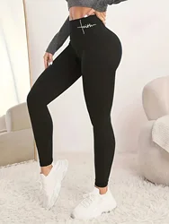 Women's close-fitting Exercise tight-fitting leggings Naked feel abdominal compression Running Fitness Compression leggings Exer