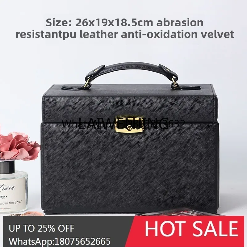 B1 jewelry box princess European multi-layer jewelry storage box simple with lock