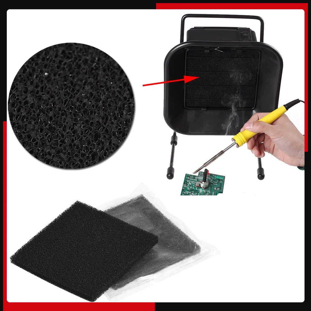 10pcs Activated Carbon Filters 13cm x 13cm for Soldering Smoke Absorber Fume Extractor