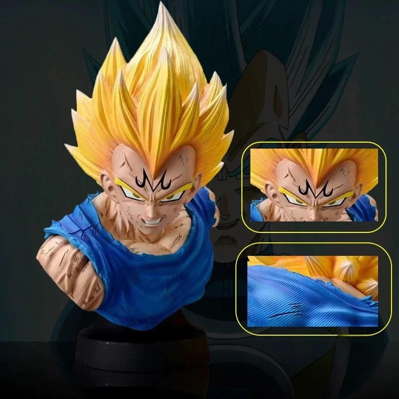 Anime Dragon Ball Demonize Vegeta Iv Handmade Products 1：1 Bust Super Saiyan Cartoon Statue Model Ornaments Child Adult Gift