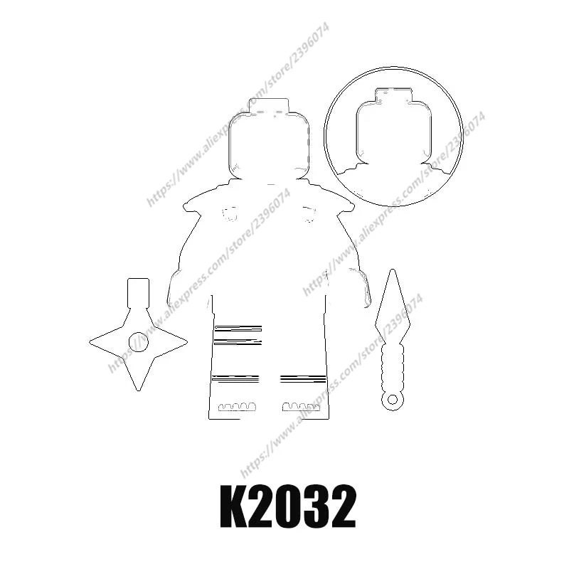 K2015-K2032สำหรับเด็กตัวต่อรูปการ์ตูนแอ็กชันใหม่ชิ้นเดียว