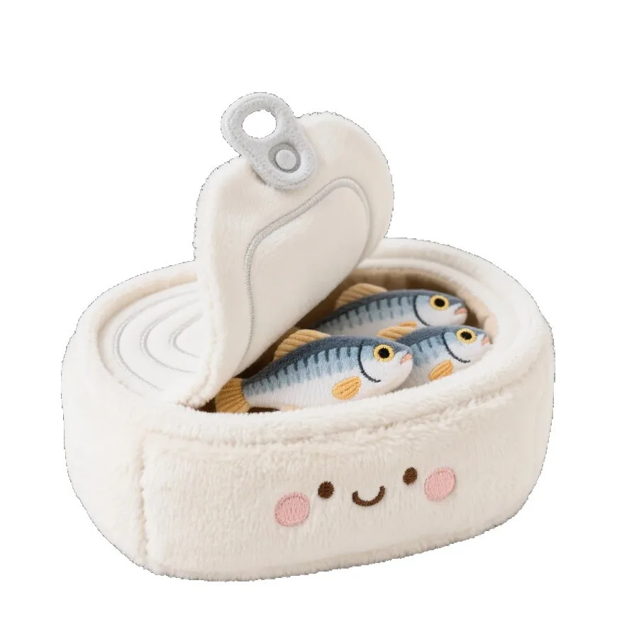 Original canned herring dog toy plush pet toy sound