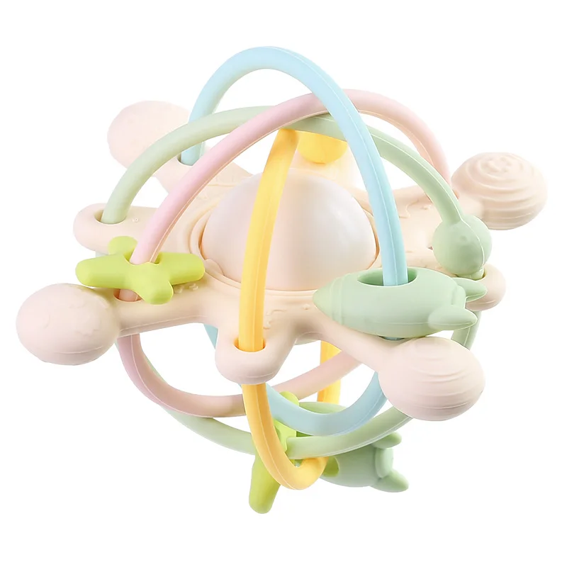 Sonaglio e massaggiagengive sensoriale campana da letto palla Montessori in Silicone giocattoli per neonati giochi di sviluppo regalo per bambini per bambini 0 36 mesi