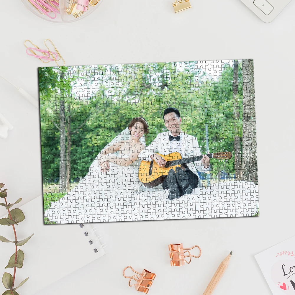 35/300/500pcs  marriage Custom Photo Personalised Decompression Puzzles Personalized Photo For Kids Toy boyfriend Gift