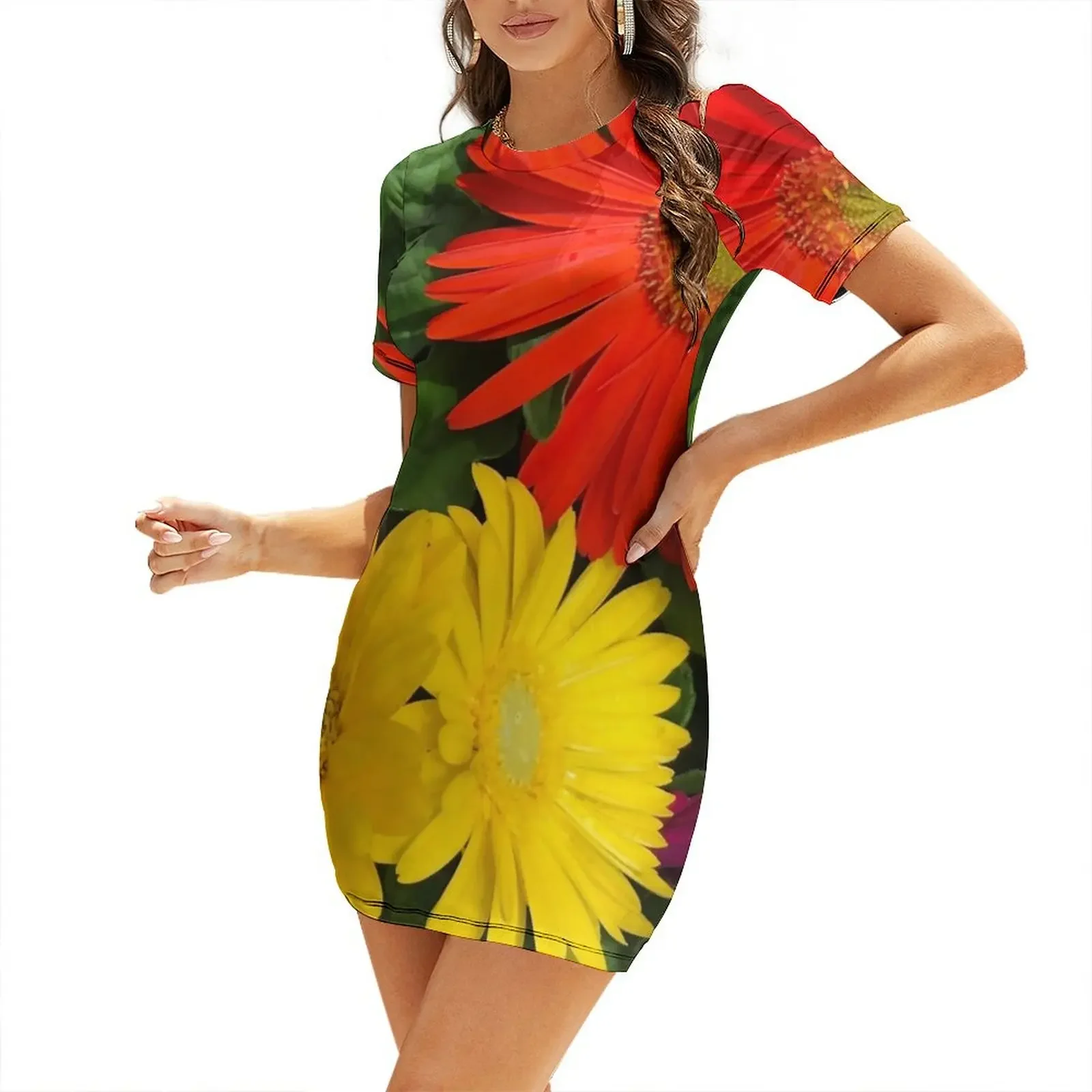 

Daisy Short-Sleeved Dress dresses for woman 2026 Female clothing