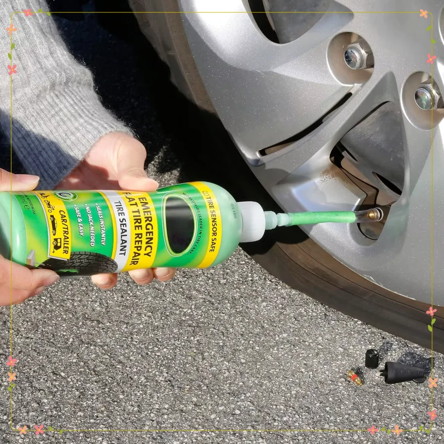 

Герметик для плоских шин: экологически чистый, нетоксичный, аварийный ремонт автомобилей и прицепов. | 16 унций