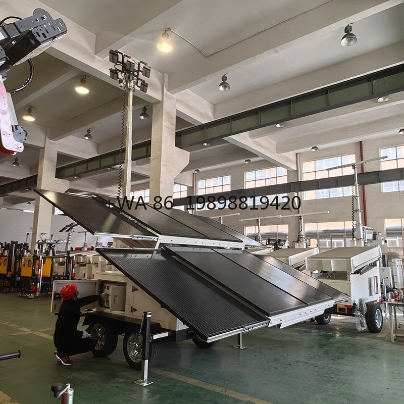 Wholesale  Light Tower Solar System 3kw 4kw MPPT Controller Solar System Portable Solar Generator System