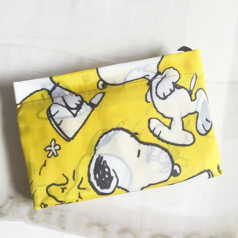 Cartoon Snoopy borsa per la spesa pieghevole in Nylon spesso di grandi dimensioni ECO riutilizzabile portatile impermeabile Tote borse da donna