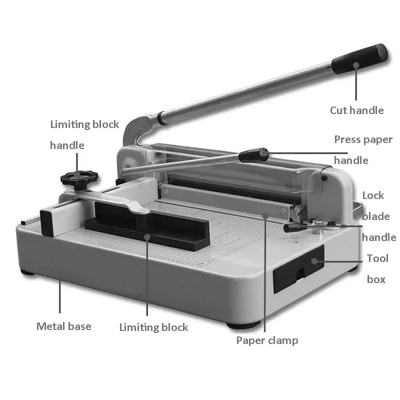 [2 Years Warranty] No MOQ Table Top 868A3 Manual Guillotine Paper Strip Cutter Machine