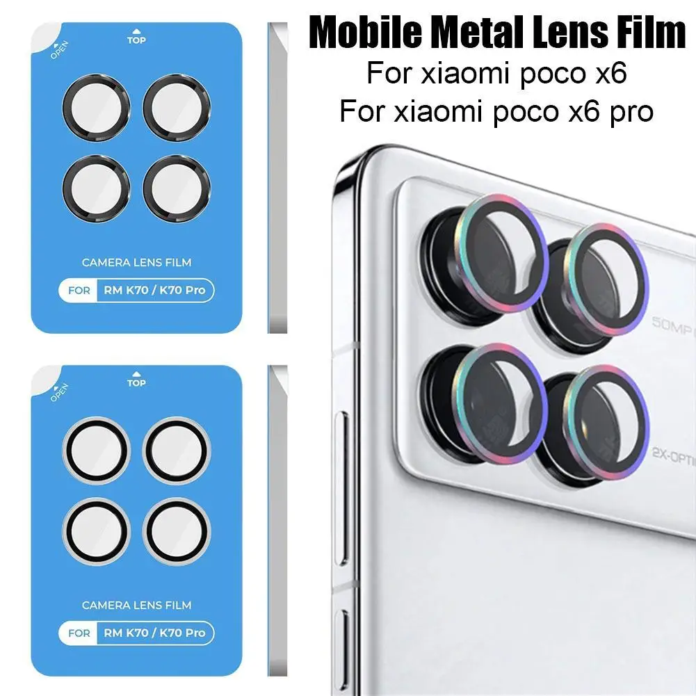Vidrio Protector de lente de cámara para xiaomi Poco X6 Pro 5G, funda de lente de Metal, película protectora de lente de cámara Poco X 6 X6 5G