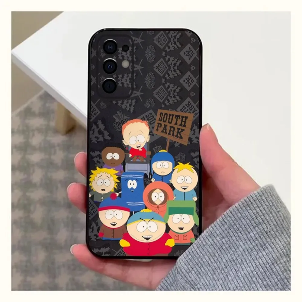 Funny S-Southes Park Cute Phone Case For Samsung S24,S21,S22,S23,S30,Ultra,S20,Plus,Fe,Lite,Note,10,9,5G Black Soft Cover