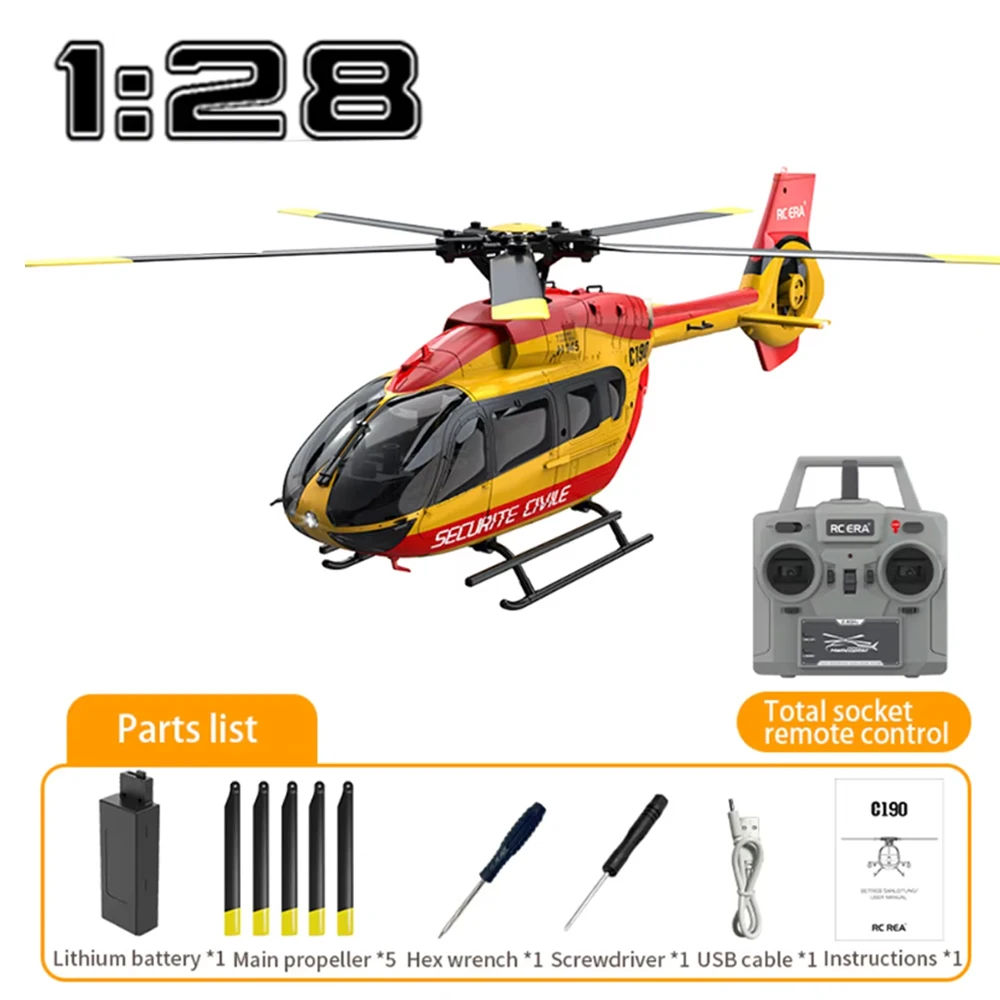 

2025 New Fixed Altitude C190 Remote Control Helicopter Brushless Motor With Optical Flow Rc Electric Model Outdoor Toy Gifts