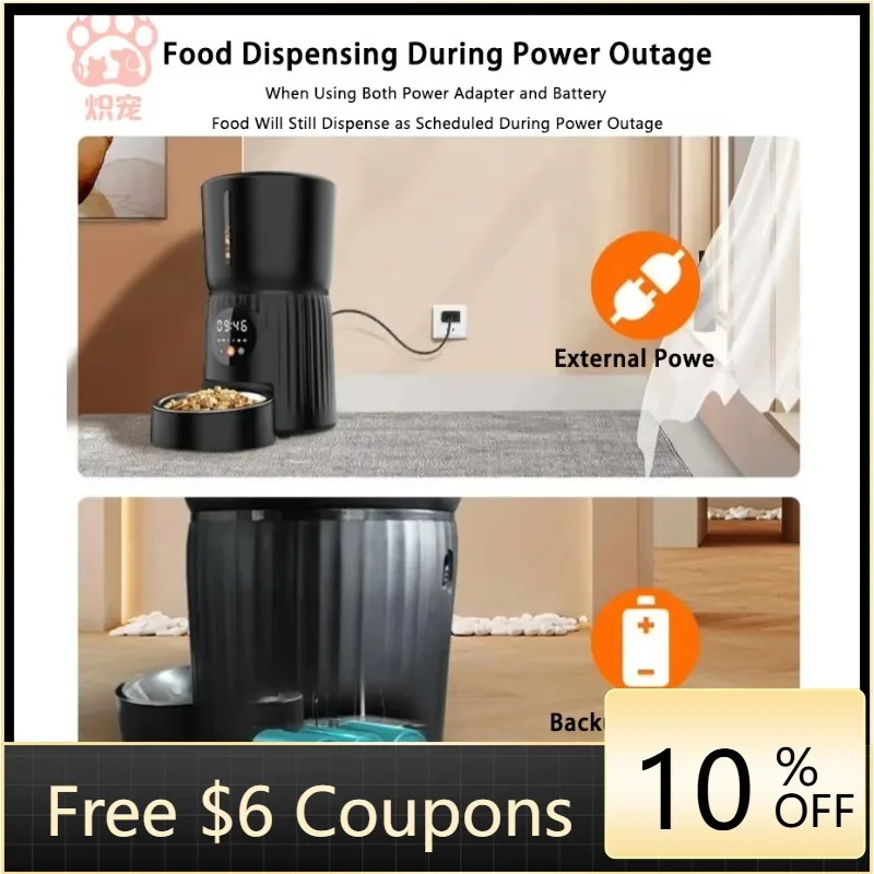 

STLF High Quality Wholesale Hot Sale 2L Smart Cat Feeder Automatic Dog Feeder Dog Dry Food Dispenser Timed Quantitative APP Cont