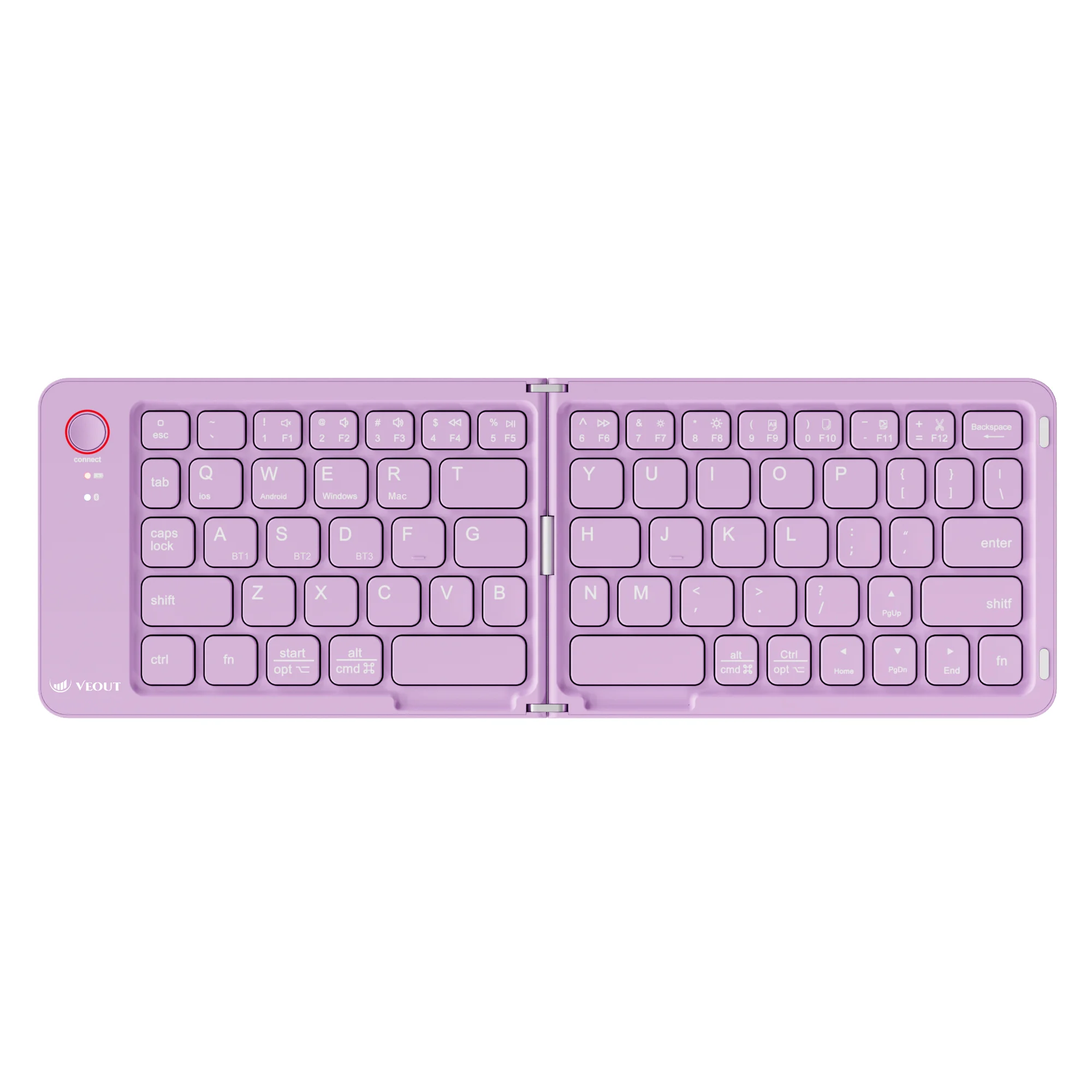 E4 Wireless Folding Keyboard Black White Pink Purple Four Colors Optional Compact Wireless Keyboard 
