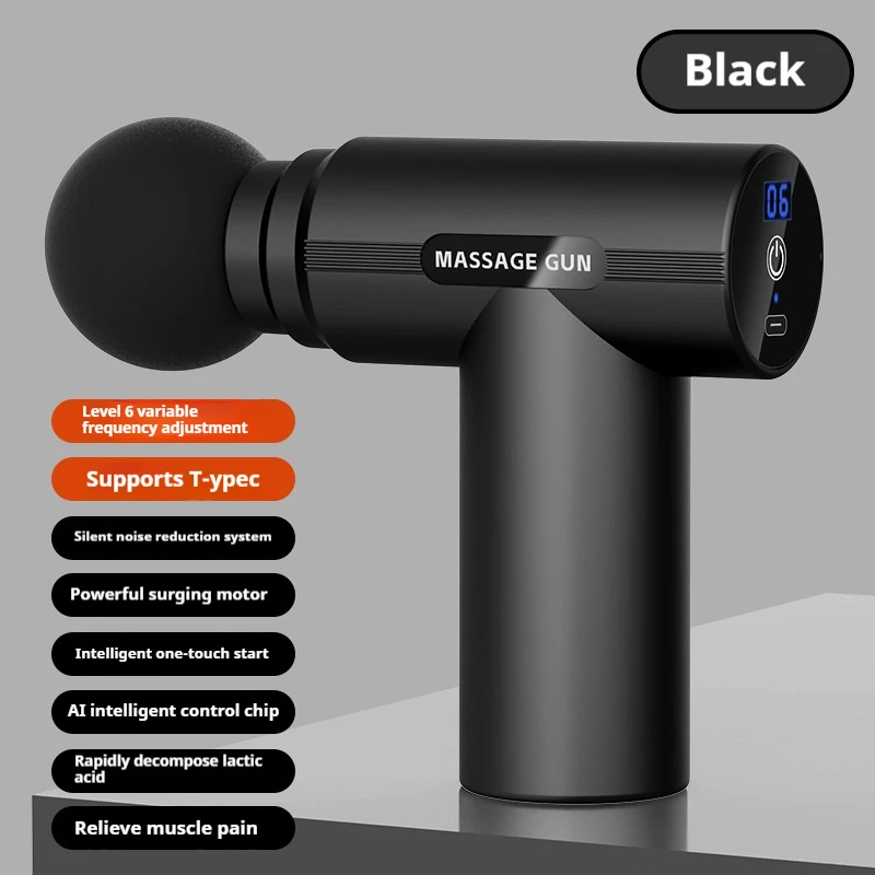 

Strictly select new professional muscle relaxation impact massager mini portable USB charging fascia gun gift